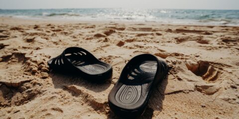 Sandals on a Beach